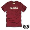 [Rapid Dominance] R54 Felt Applique Military T-Shirts Marines Maroon - ���ǵ� ���̳ͽ� ���غ� ���� ������ Ƽ����(����)