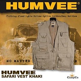 [Campco] Humvee Safari Vest Khaki - ķ���� ��� ���ĸ� ����Ʈ ���� (īŰ)