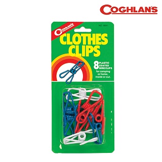 [Coghlans] Clothes Clips -- pkg of 8 - �ڱ۶� ķ�ο� ���� 8����