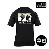 [5.11 Tactical] Broader Shoulders T-Shirt Black - 5.11 ��Ƽ�� ��δ� ��� ���� Ƽ���� (40088V)